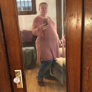 Forever 21 peach colored ribbed dress 3X